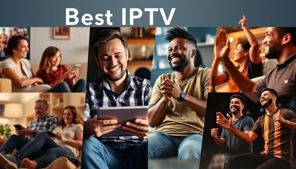 Happy customers enjoying the best IPTV service Happy customers enjoying the best IPTV service
